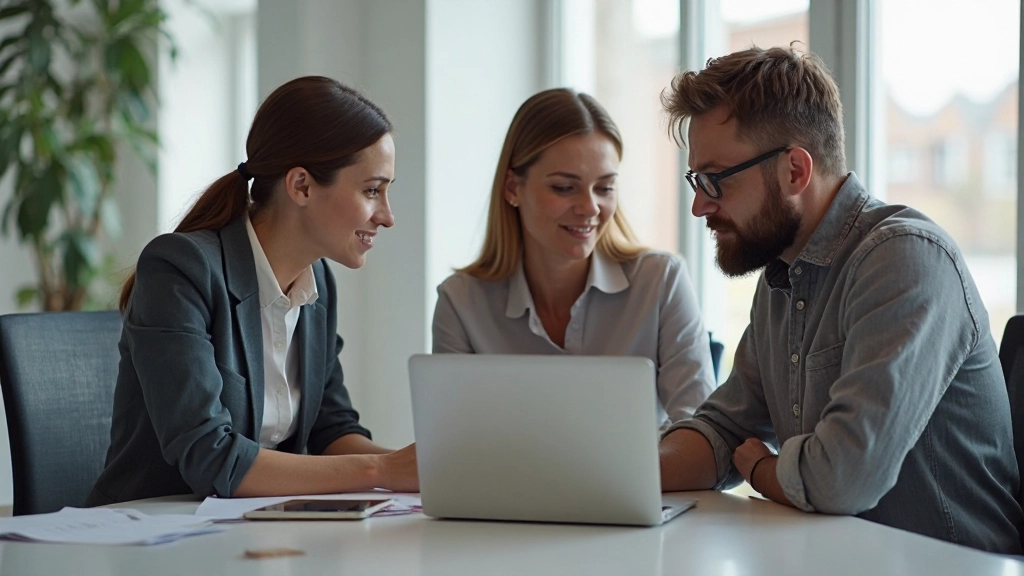 Team som samarbetar vid ett gemensamt projekt och deltar i ett virtuellt möte med flera deltagare