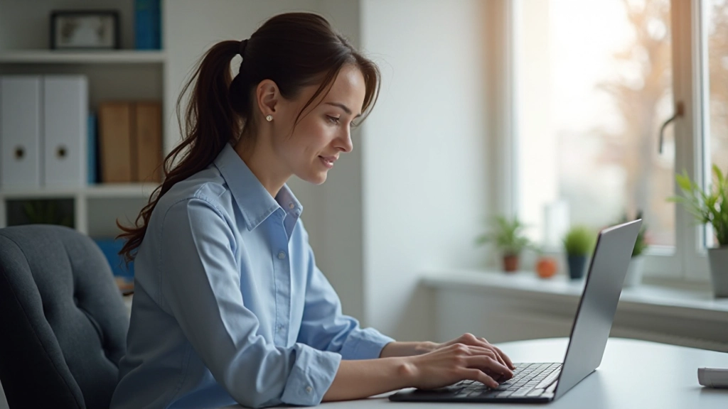 Person arbetar säkert på dator med fokus på cybersäkerhet